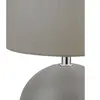 Searchlight Lampe à poser Quorin, gris, textile/acier, 25 cm, E14