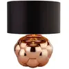 Searchlight Lampe à poser Fizz, noir/cuivre, verre, hauteur 30 cm, E27
