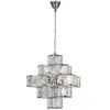 Searchlight glacier - suspension de plafond acrylique à 7 ampoules, chrome