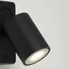 Searchlight Applique murale Switched, noir, aluminium, interrupteur, G...