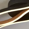 Searchlight Plafonnier LED Bloom Swirl noir/bois