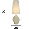 Searchlight Lampe à poser Apex, blanc/blanc, hauteur 55,5 cm, textile/...