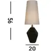 Searchlight Lampe à poser Apex blanc/noir hauteur 55,5 cm textile/rési...