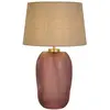 Searchlight Lampe à poser Amethyst, beige/rose, hauteur 37 cm, textile...