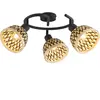 Searchlight Plafonnier Lance, 3 lampes, bambou