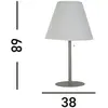 Searchlight Lampe de table LED solaire Venice I, IP44, blanc/argent