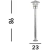 Searchlight Borne lumineuse X Conrad, argent, IP44, hauteur 51 cm, aci...
