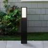 Searchlight avenue petit poteau extérieur noir, polycarbonate blanc mat