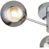 Searchlight Plafonnier Oscar, chrome/fumée, verre, à 3 lampes, G9