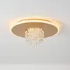 Searchlight Plafonnier LED Deluge, couleur or, Ø 32 cm, métal/acryliqu...