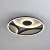 Searchlight Plafonnier LED Zendisc, motif demi-cercle, Ø 39 cm, noir