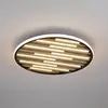 Searchlight Plafonnier LED Equalise, Ø 49 cm, noir/marron clair, métal