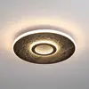 Searchlight Plafonnier LED Lumadisc, noir, Ø 41 cm, métal/silicone