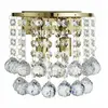 SEARCHLIGHT Applique 2 ampoules Hanna, en or et cristal