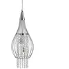 SEARCHLIGHT Suspension 2 ampoules Pendant, en chrome et cristal