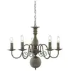 Searchlight Greythorne - Plafonnier à 5 ampoules à bras multiples gris, E14