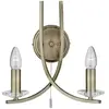 Zitmaxx Wonen Searchlight Applique murale Ascona style antique laiton 2 fl.
