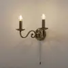 SEARCHLIGHT Applique 2 ampoules Richmond, en laiton antique