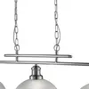 Bistro - Suspension à 3 ampoules au plafond, argent satiné, verre acide, E27 - Searchlight