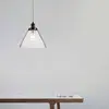 Searchlight Suspension Pyramid, noir/clair, verre, Ø 29 cm, E27