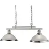 SEARCHLIGHT Barre 2 ampoules Bistro, en argent antique et verre acide