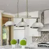 Searchlight Suspension Bistro Bar 3 lampes laiton/opale