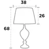 Searchlight Lampe à poser Greyson avec abat-jour en tissu gris