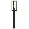 Searchlight Borne lumineuse Box en acier inoxydable, noire