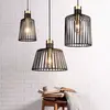 Searchlight Bird Cage - Suspension de plafond à 1 lumière en laiton antique, noir mat, E27