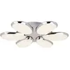 Searchlight Plafonnier LED Lori, 6 lampes, 52 cm, chromé/givré, verre