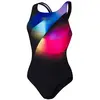 Maillot de bain Speedo Placement Digital Powerback noir bleu rose femme - 30