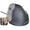 Evoluent VerticalMouse 4 Left - Souris verticale - ergonomique - pour gauchers - laser - 6 boutons - filaire - USB - gris, argent