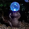 SMARDTV Smart Garden Décoration de Jardin Grenouille à énergie Solaire