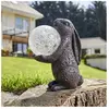 Lièvre magique globe verre craquelé solaire