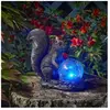 SMARDTV Ecureuil globe verre craquelé solaire allumage multicolore