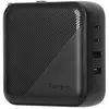 TARGUS - ACCESSORIES 100W GAN Charger Multi Port - with Travel ADAPTERS (Black)