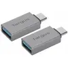 Targus - Lot de 2 Adaptateurs dfs usb-c vers usb-a - Noir (ACA979GL)