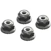 ARRma AR708008 - Flanged Nyloc Locknut 4mm Silver (4)