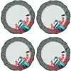 Mikasa - 4 Assiettes plates en Porcelaine Mikasa x Sarah Arnett multicolores -  D.26 cm T.U