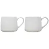 Mikasa - 2 Tasses en grès blanches -  D.28 cm T.U
