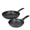 KC BLUE Set de 2 poêles antiadhésive 28/20cm-aluminium noir