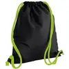 Bagbase Icon - Sac de gym à cordon (Noir/Vert citron) TU