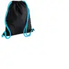 Bagbase Icon - Sac de gym à cordon (Noir/Bleu surf) TU