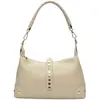 Anna Luchini - Sac bandoulière en cuir Aurélia boue - 17x28x7 cm OS