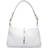 Anna Luchini - Sac bandoulière en cuir Victoire blanc - 17x28x7 cm OS