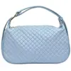 Anna Luchini - Sac fourre-tout en cuir Fiorenza céleste - 15x29.5x9 cm...