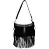 Anna Luchini - Sac bandoulière en cuir Henrietta noir - 16x25.5 cm OS