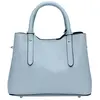 Anna Luchini - Sac fourre-tout en cuir Adriella céleste - 16.5x22x11 c...