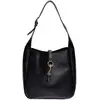 Anna Luchini - Sac à en cuir main Elisabetta noir - 20.5x21x8 cm OS