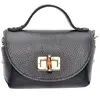 Anna Luchini - Sac bandoulière en cuir Madeleine noir - 13x19x9 cm OS